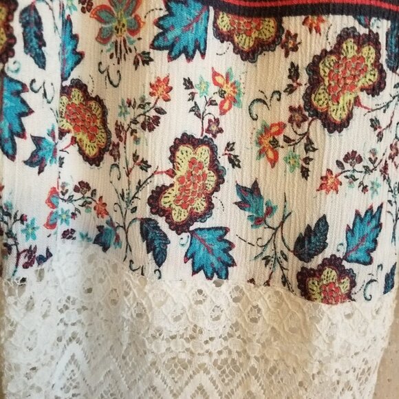 Vanity Long Lace Floral Maxi Hippie Festival Boho Skirt XS - Picture 8 of 10
